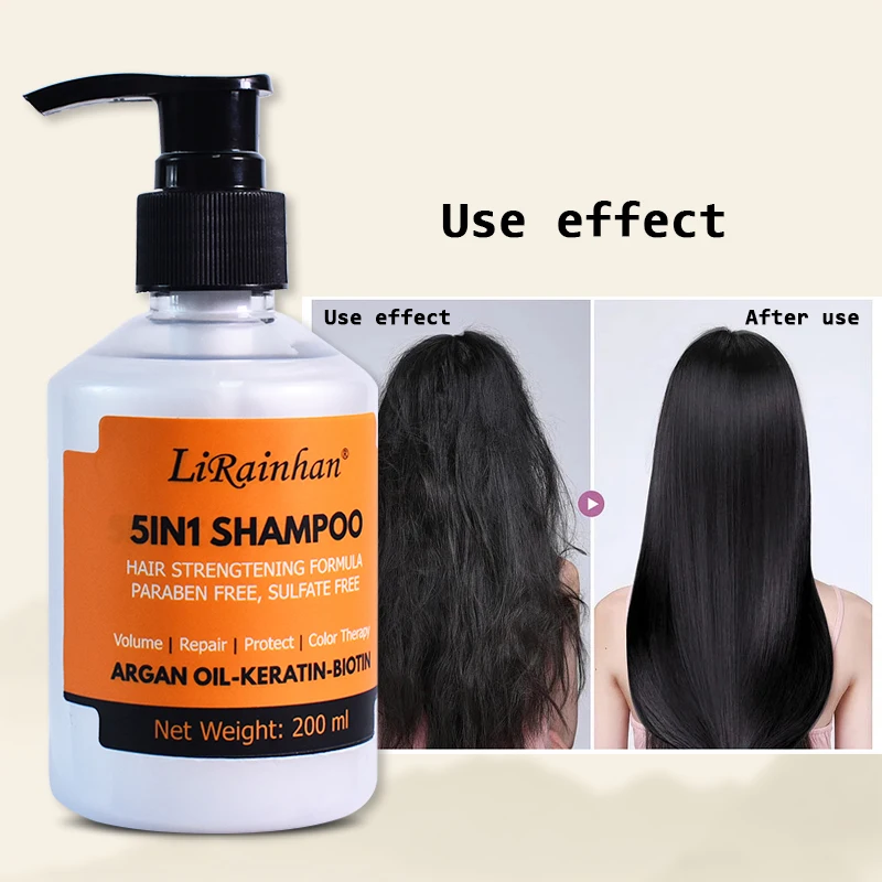 Private Label Hair Shampoo And Conditioner Set Pure Organic Sulphate Free 5 in 1 Multiple functions shampoo