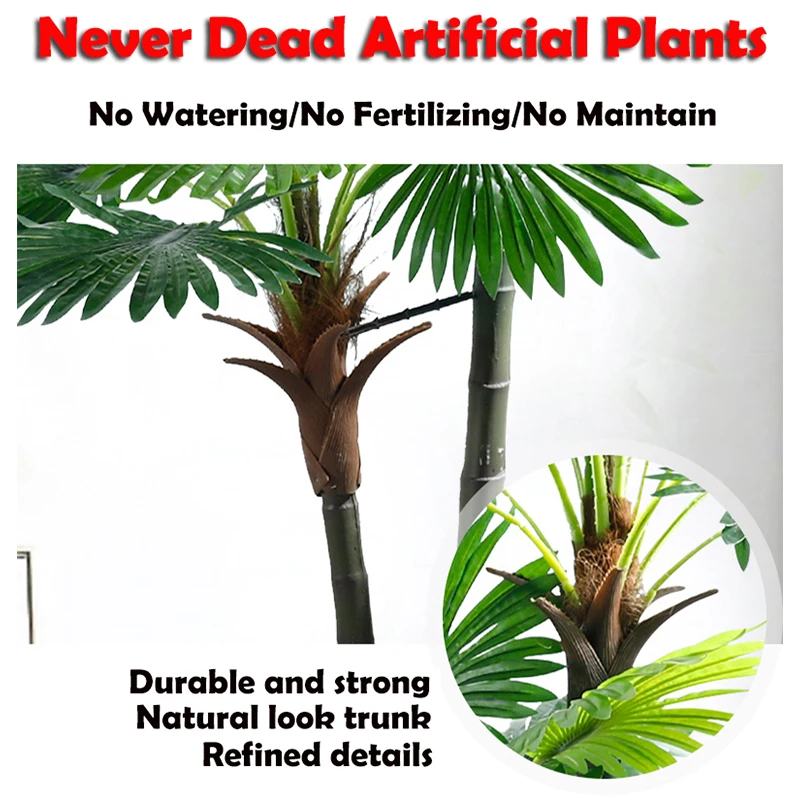 
170cm Washington areca palm tree artificial big foliage in basket pot 