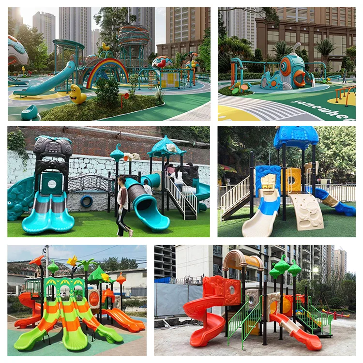 Hot sale Plastic slide garden child toy big outdoor playground for kids