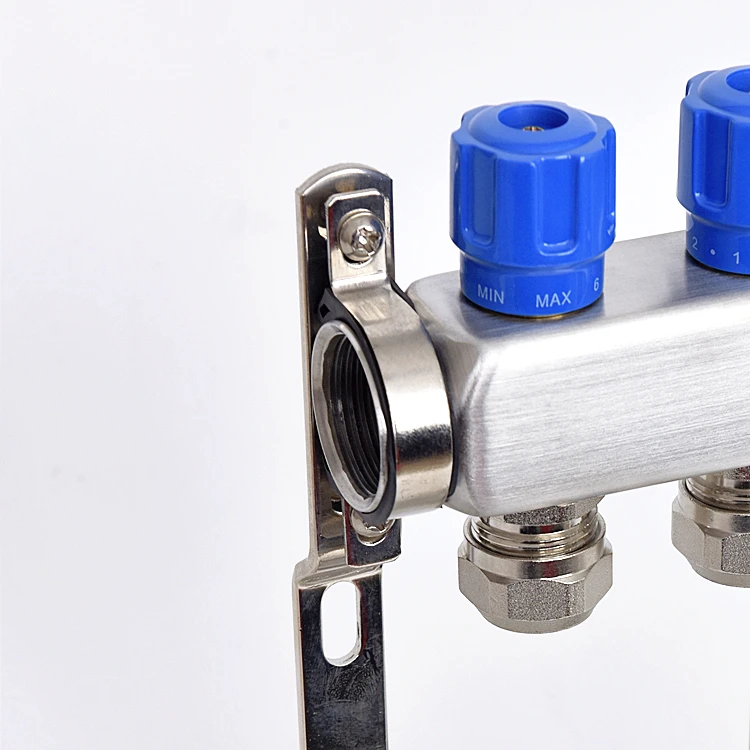 OLDE Hot Selling  Brass Hydronic Underfloor Heating Manifold , 13-Ways Stainless Steel Manifold