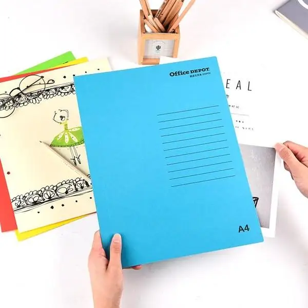 
Customized Office Supplies A4 Hardcover 4 D Ring Binders Office File Box Stationery Printed Logo Paper 4 Inch 