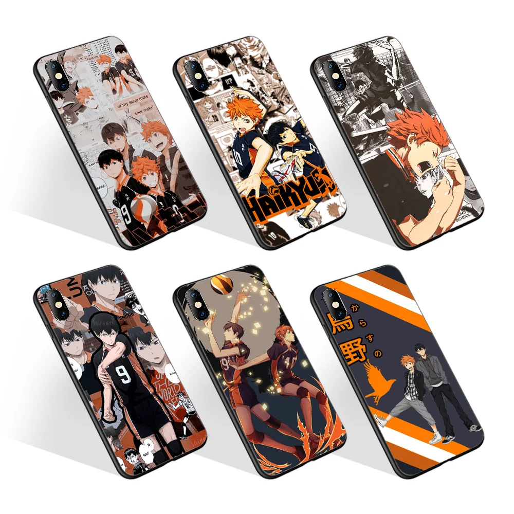 Anime Manga Light Weight Eco-Friendly Black Soft TPU Volleyball Boys Phone Case For iPhone 12 Pro For Samsung A72