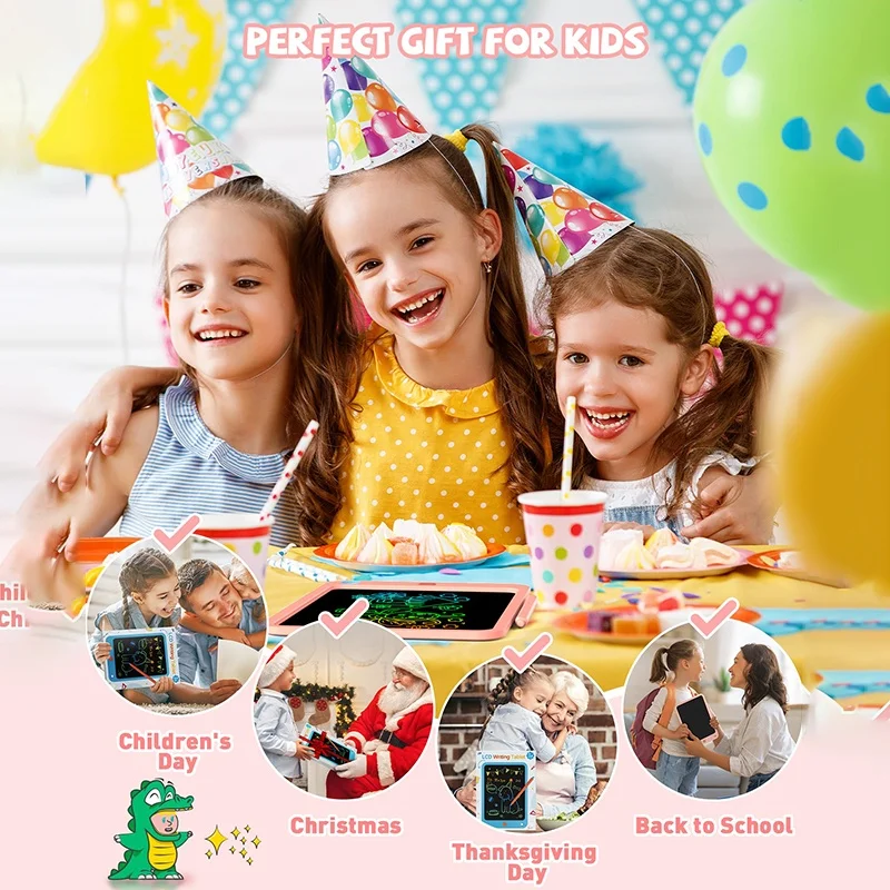 Creative Drawing Fun For Kids Educational Car Trip Toys Colorful Electronic Drawing Pads 10 Inch LCD Writing Tablet Doodle Board