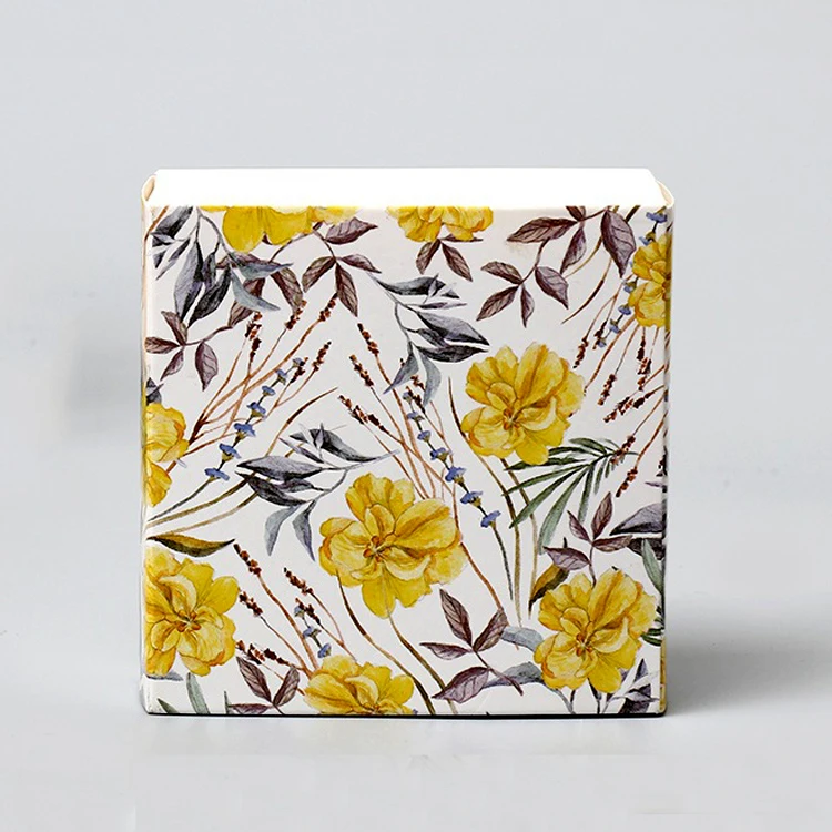 Custom small decorative pattern square paper cardboard soap box