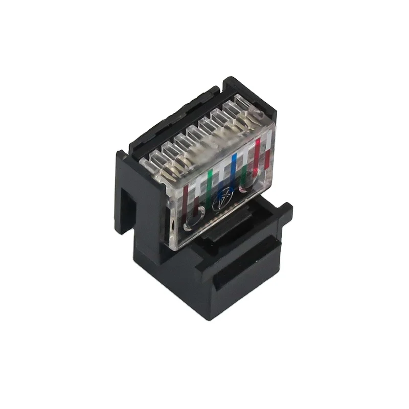 Keystone Jack Rj45 Ethernet Module Cat5E Network Coupler Punch Down Adapter