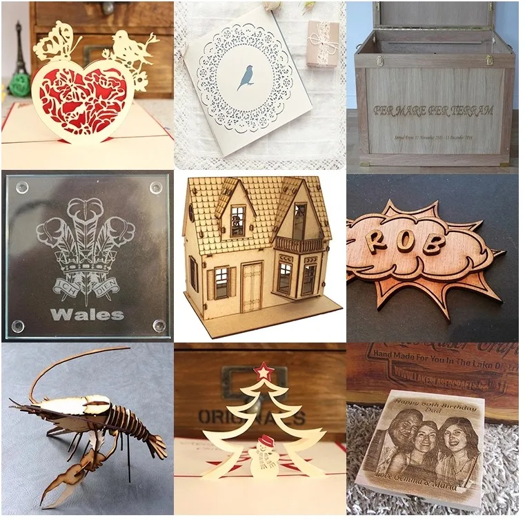 1080 laser cutting machine 80w 100w 130w EFR OR RECI Brand co2 laser engraving machine ruida controller