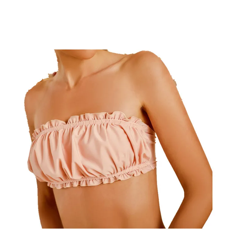 2019 hot bikini pleated  swimwear little girls swim suit women swimsuit