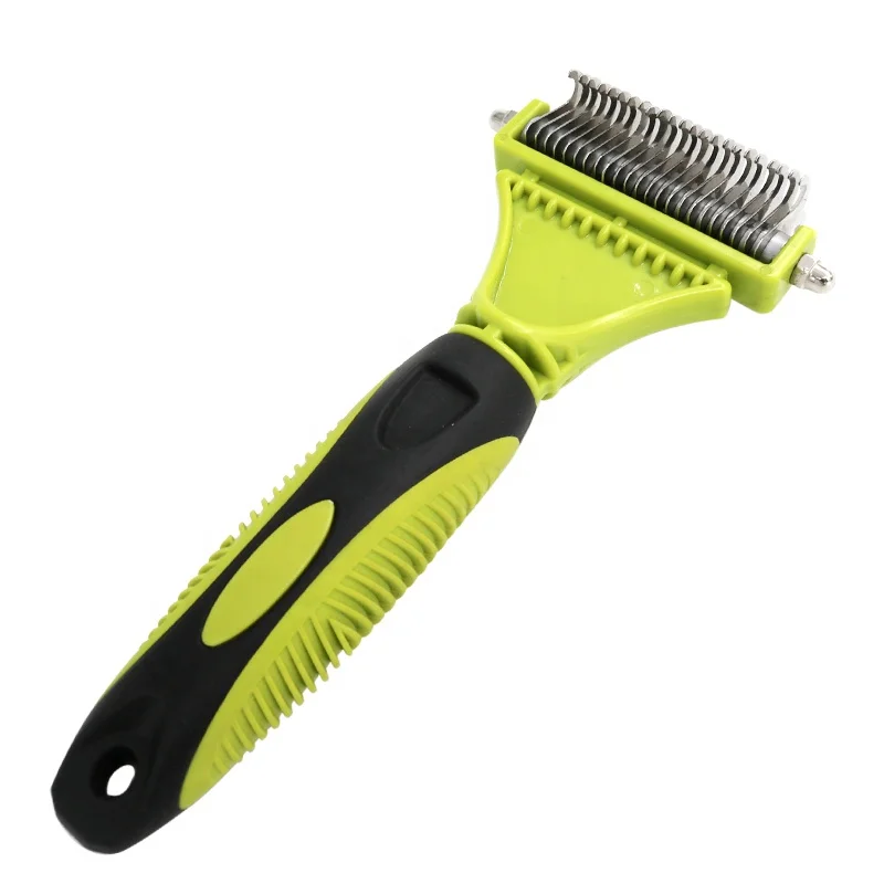 
Factory Wholesale Double Sided Pet Kont Rake Comb Cat Dog Hair Cutting Dematting Comb 
