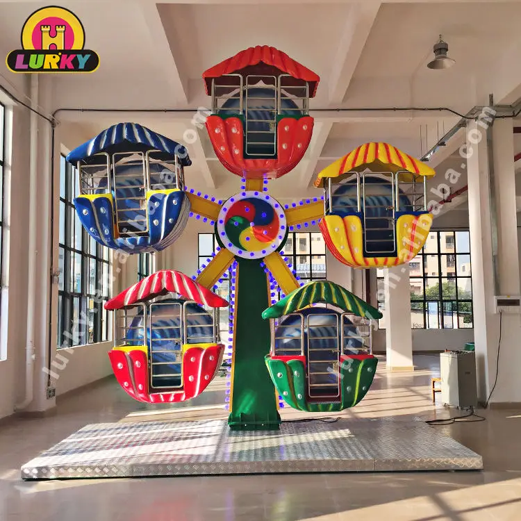 both kids and adults can play small ferris wheel rides for indoor and outdoor playground, theme park rides