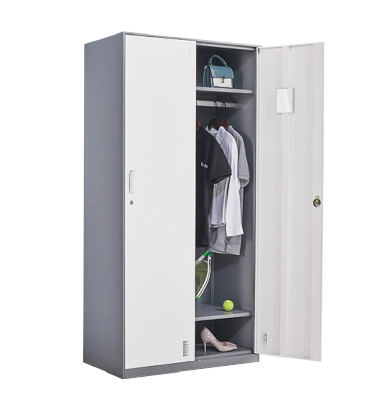 Metal steel closet with storage cabinet 2 doors custom color multi-door furniture manufacturer