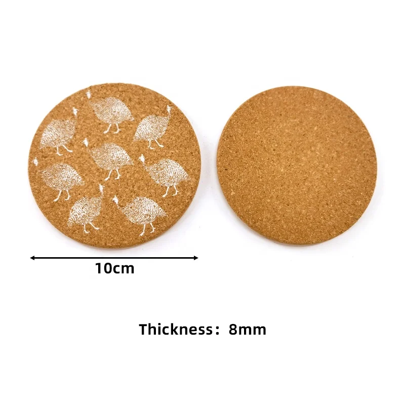 kitchen accessories Custom Farmhouse Kitchen Table Decor Accessories Heating Multi Color Natural Wooden Round Cork Coaster