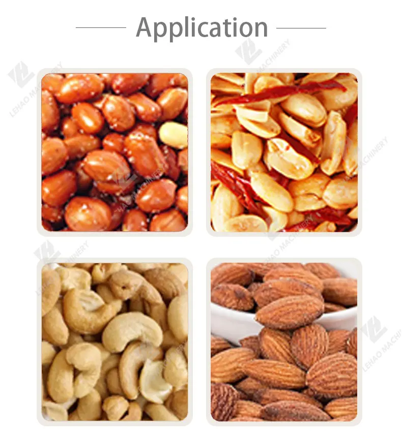 Full automatic salted peanut cashew nut roasting seasoning machine nut roaster flavoring production line