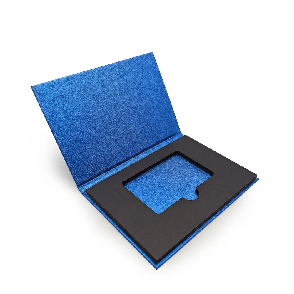 Luxury Stamping Gold Foil Silver VIP Membership Gift Card Packaging Box For Metal Business Card