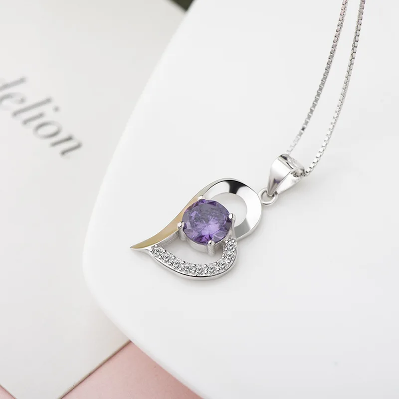 S925 Sterling Silver  Gold Cubic Zirconia Pendant  Jewelry accessories for Her Gifts for Woman Wife Girlfriend Mom