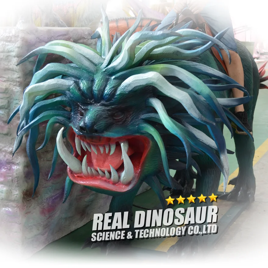 Amusement Park Realistic Monster Animatronic Animal R ides