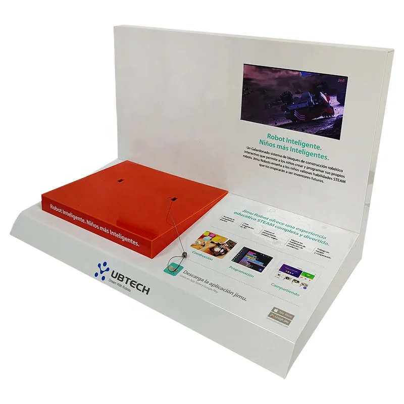 Acrylic Model Display Stand with LCD Video Screen Metal Plastic Wood Material for Retail Shop Promotion