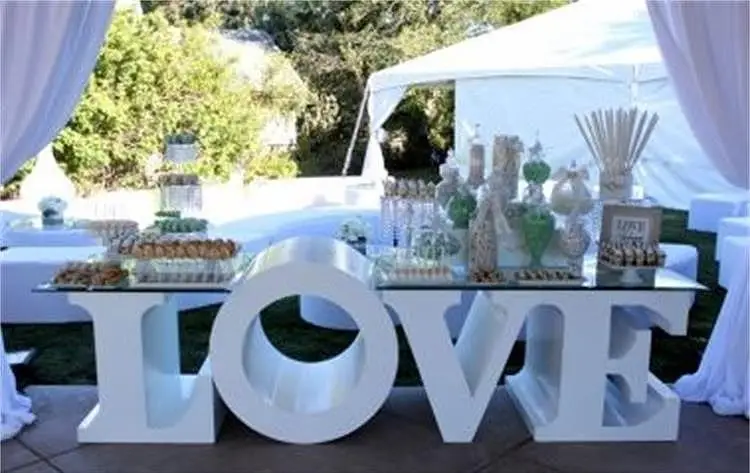 
Wedding Love Baby Number Table Supplier Wedding Backdrop Letter Table With Glass Supplies 