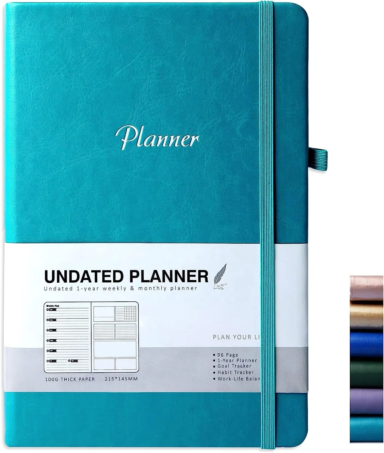 Stock undated planner page for daily life 12 month goal planner notebooks journal