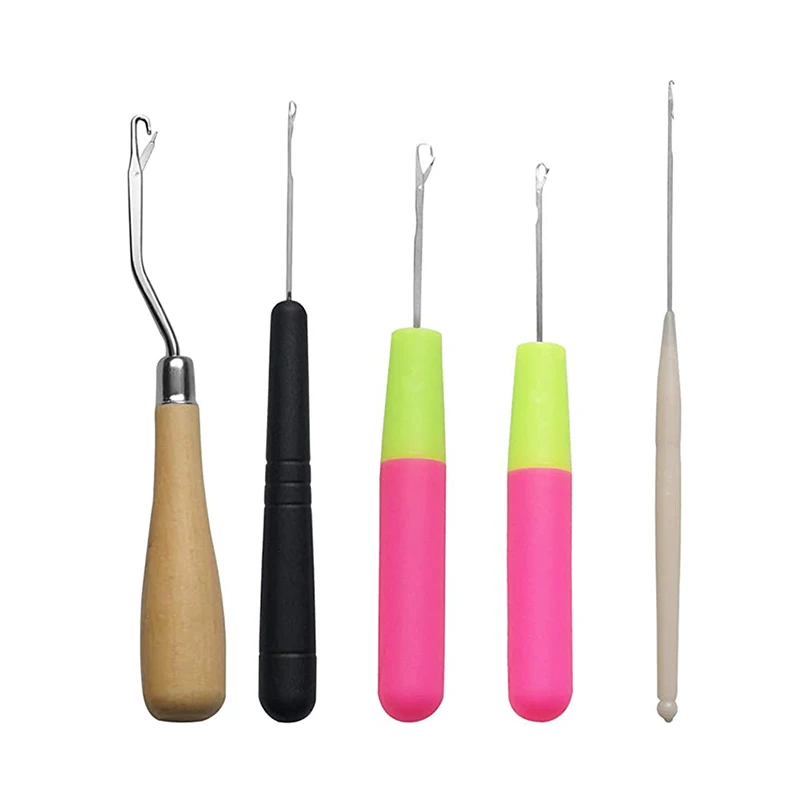 5pcs Latch Hook Misscrafts Bent Crochet Needle Hook Tool Set