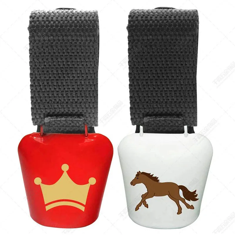 Outdoor sports accessories jewelry rotating buckle magnetic ribbon metal retro style cow bell riding bell