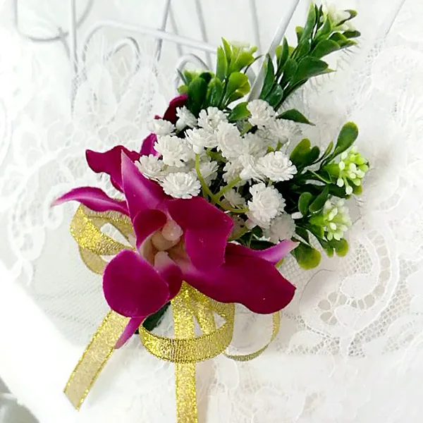 XH031 Wholesale All Kinds Of Style Wedding Supplies Guests Wear Ceremonial Flaperon Artificial Orchid Corsage