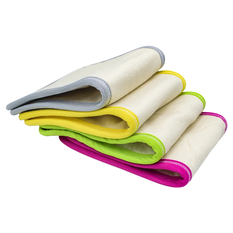 Customized  AWJ edge hemp cotton inserts cloth diaper inserts 4 layers wholesale hemp cotton baby diaper inserts