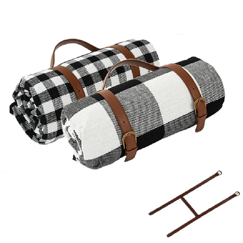 Picnic Blanket Rug Waterproof Outdoor Extra Large Custom Foldable Woven Portable Leather Water Proof Beach Folding Camping Mat