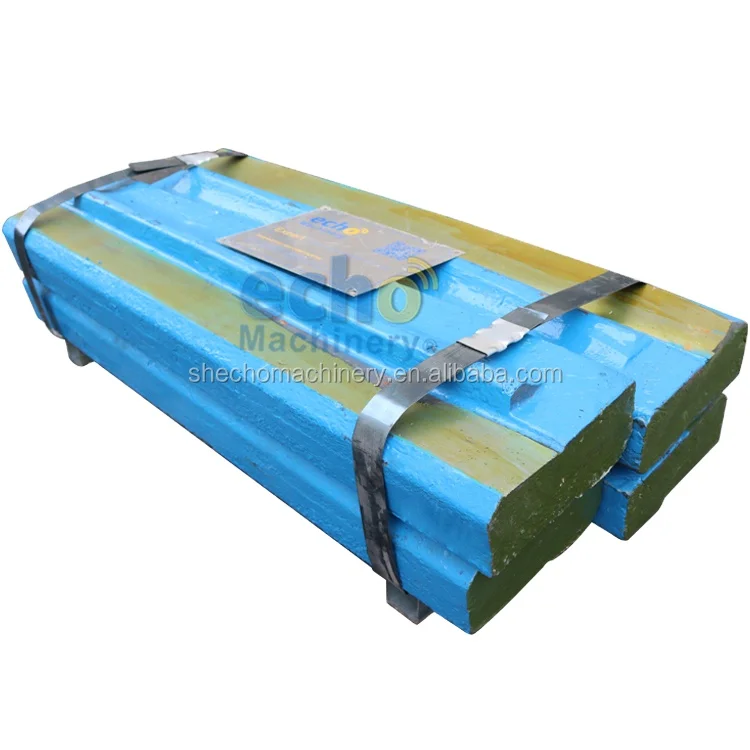 100% new high performance Rm80 Cr26 ceramic impact crusher blow bars for recycling through strict quality inspection