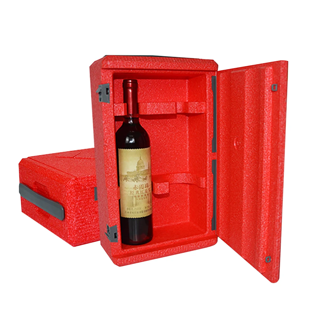 Bio Degradable Black EPP Flip Container Expanded Polypropylene Foam Insulation Wine Box For Transportation