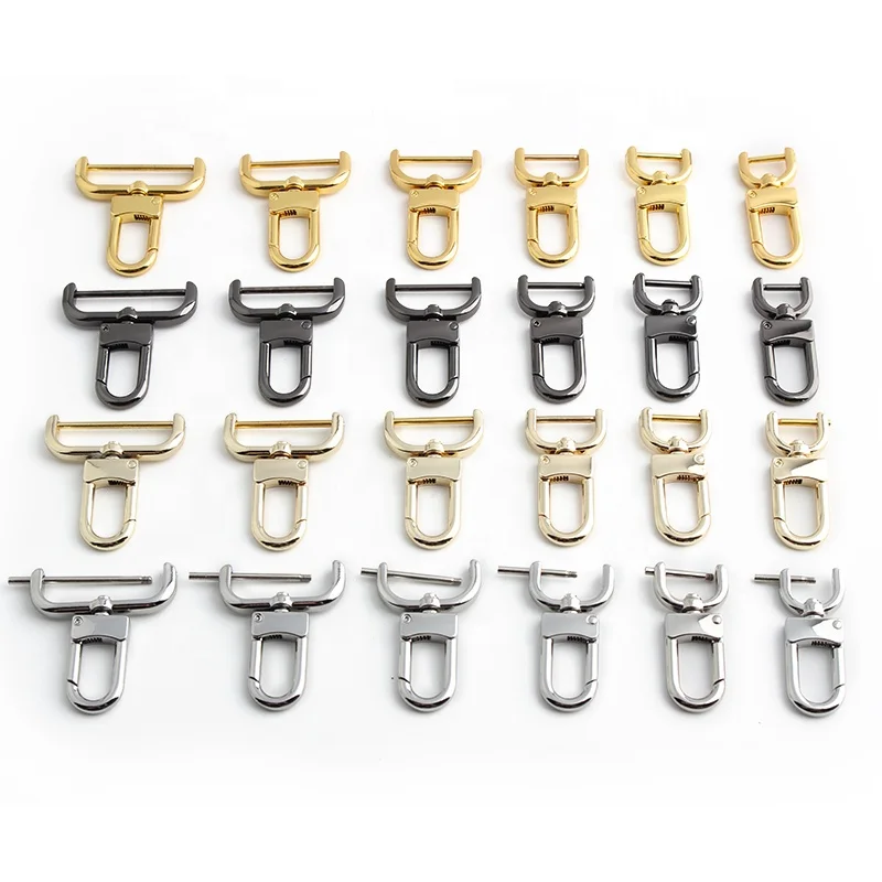 Metal Detachable Buckle Snap Hook Hardware Swivel Snap Hook For Leather Strap/ Belt Keychain/Handbag