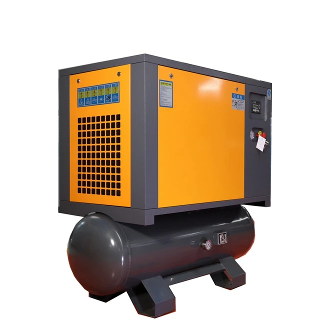 High Quality 8Bar Integrated Screw Air Compressor 7.5KW 10HP 380V/50HZ Fixed Speed Oil Injected Air Compressor