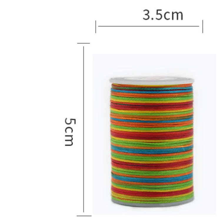 Wholesale 70meters/roll DIY Colorful Waxed Cotton Cord Rope Thread String Strap Necklace Rope for Jewelry Making 1.0mm