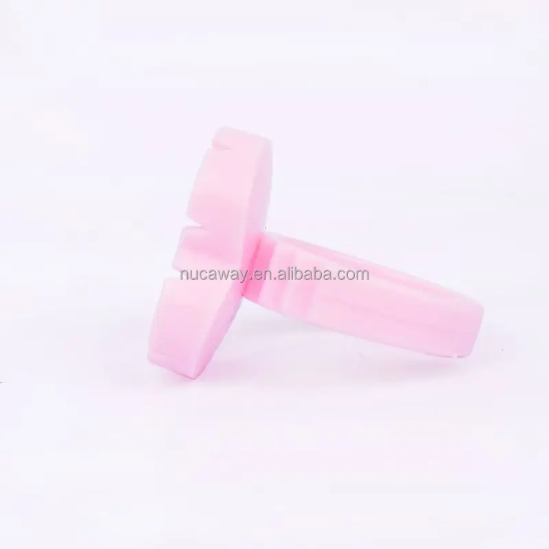 New Arrival 100 pieces  Heart Shape Plastic Eyelash Glue Ring Pink Lash Extension Blossom Cup Holder Disposable