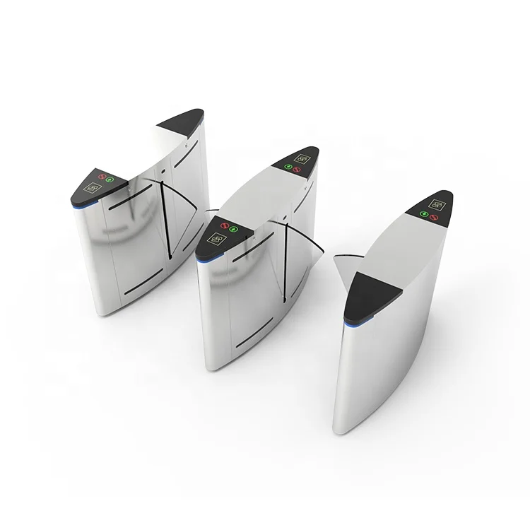 Access Control Flap Turnstile Barrier Gate System for Office and Hotels Gates Flap Barrier Retractable Turnstile