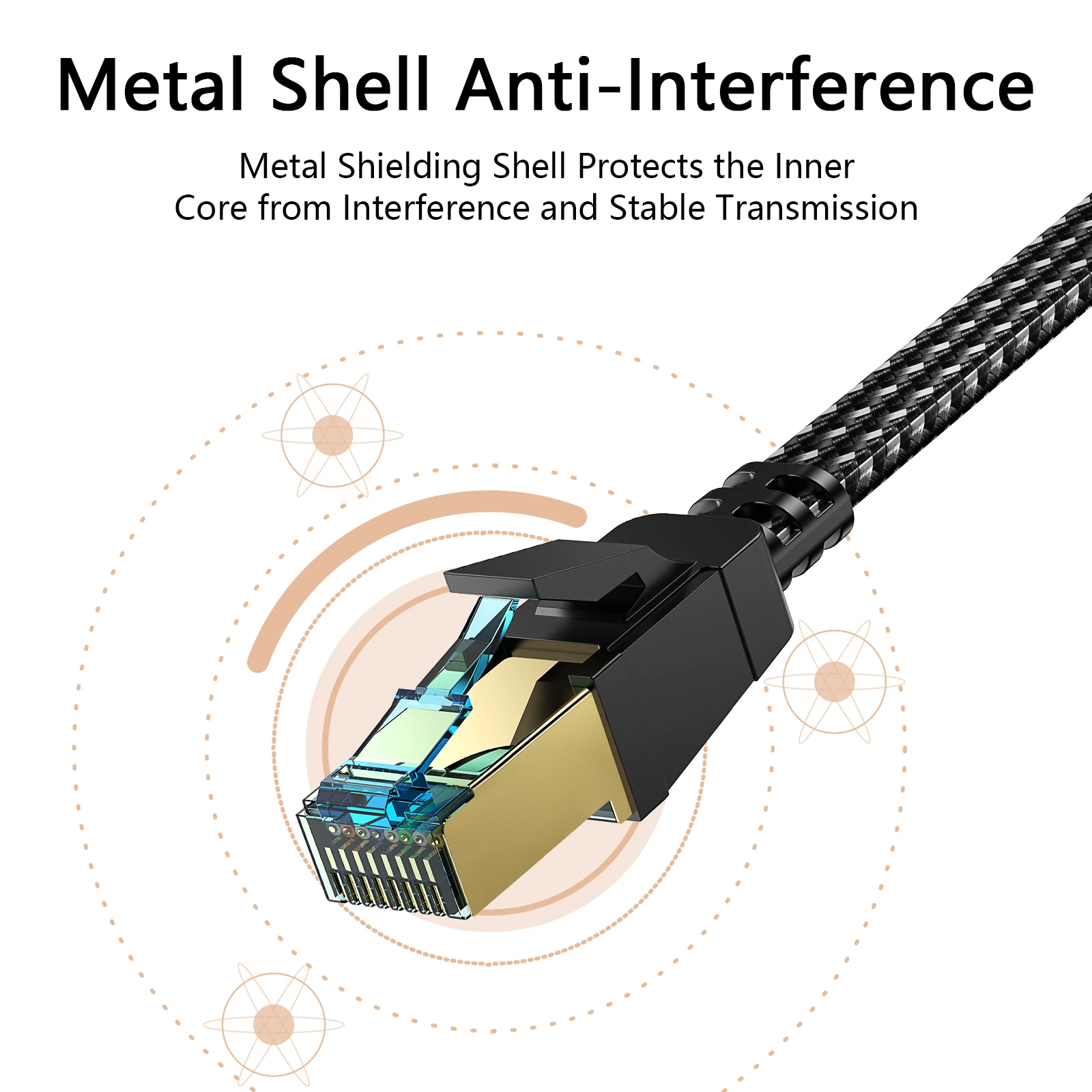 Premium  PP Yarn 40Gbps 2000Mhz Cat 8 SFTP Network Cable RJ45 Patch Cord Cat 8 Ethernet Cable