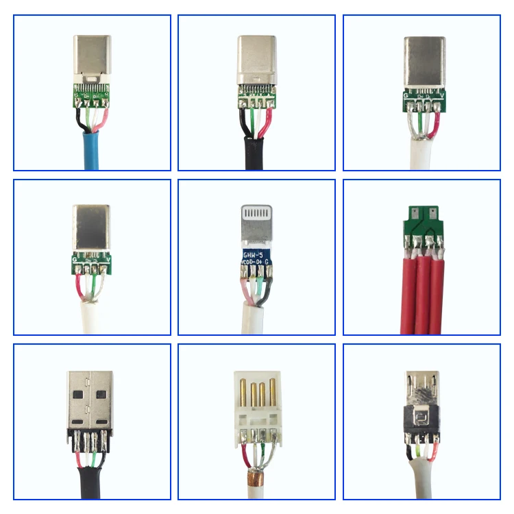 Автоматическая машина для изготовления кабеля передачи данных микро-usb-паяльная Iphone