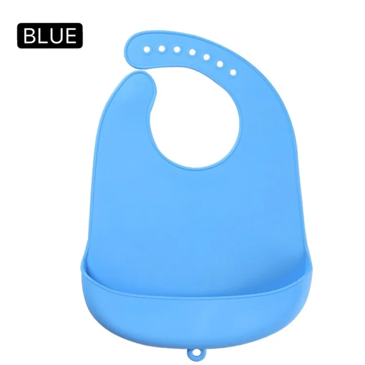 
Popular Food Grade Custom waterproof Baby Silicon Bibs With food catcher silicone baby bib 