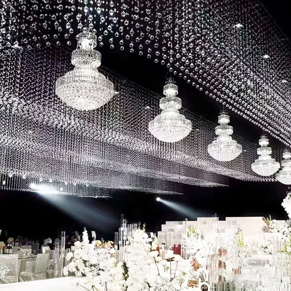 Xihong Factory Custom Wedding light Props Crystal Chandelier Luxury Party Events Stage Decorative lights