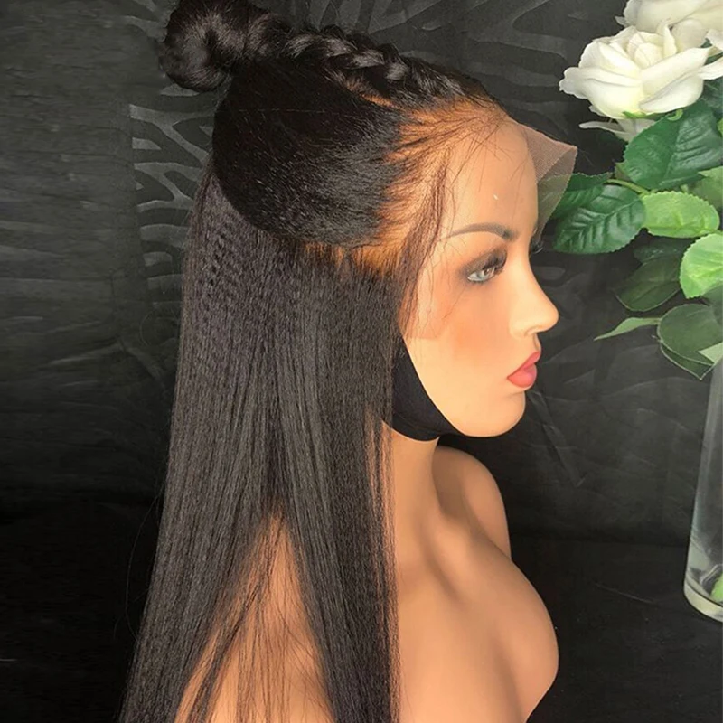Wholesale Yaki Straight Swiss Full Lace Wigs With Baby Hair 150% Density Hd Full Lace Human Hair Wigs Glueless Full Hd Lace Wig