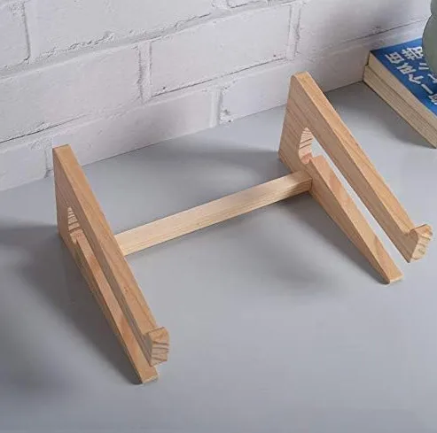 Portable Ergonomically Designed Wooden Notebook and Laptop Cooling Stand Space-Saving Home Decor
