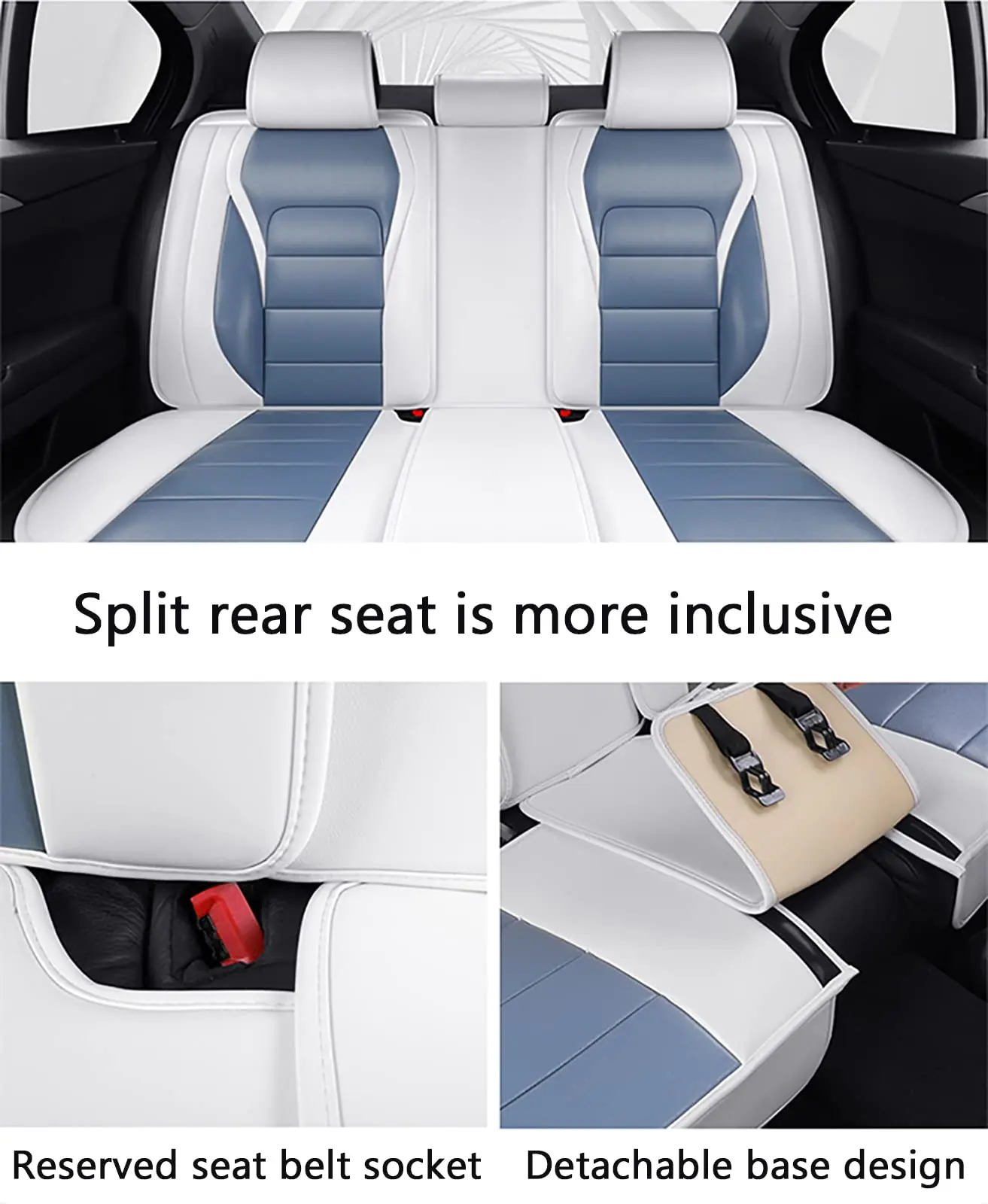 Sports Style  PU Leather Car Seat Covers Full Set Protector for Acura RDX 2008-2022