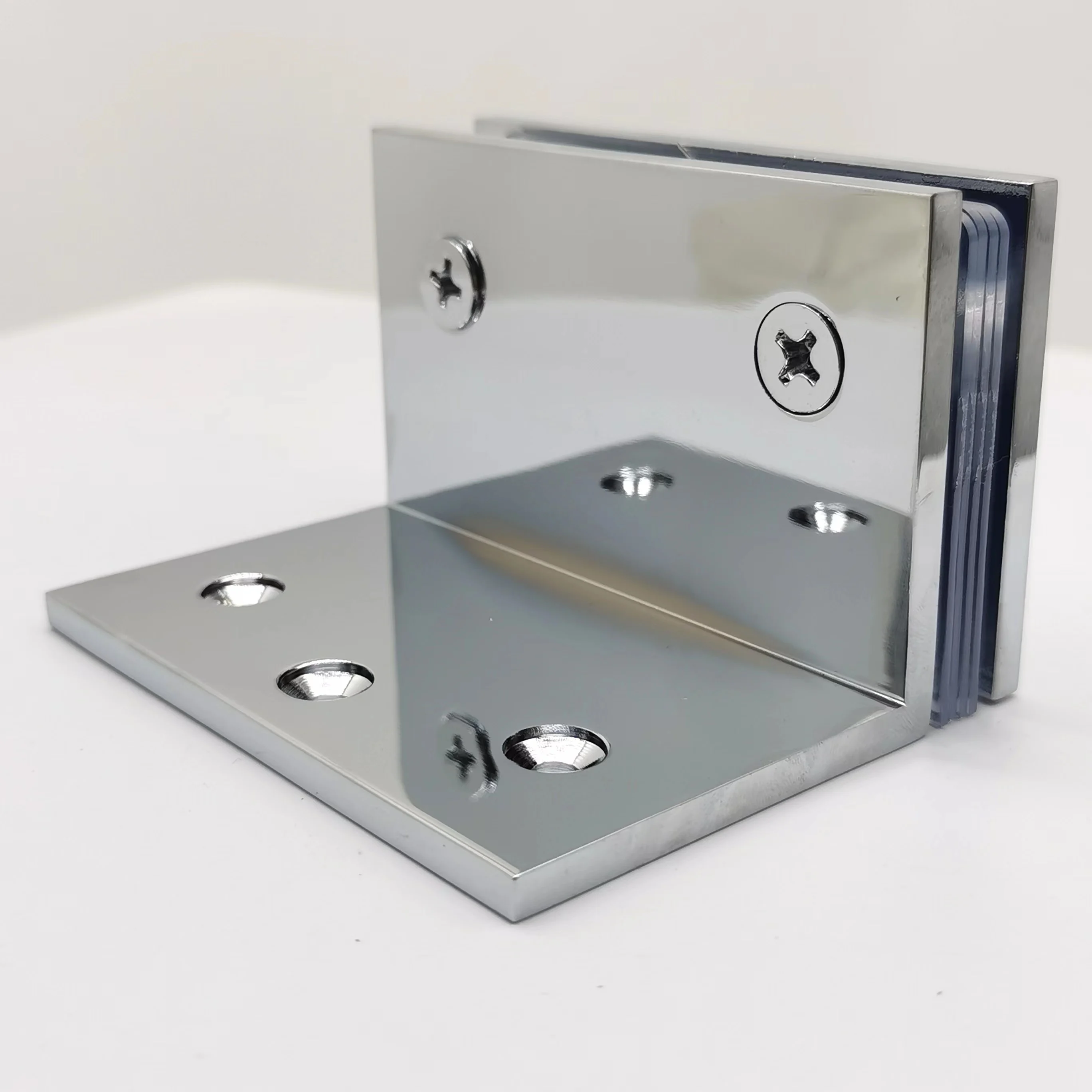 GE90S Series Square corner Solid Brass Chrome, Brush Nickel, Matte Black, Satin Brass Geneva Wall Mount Bracket