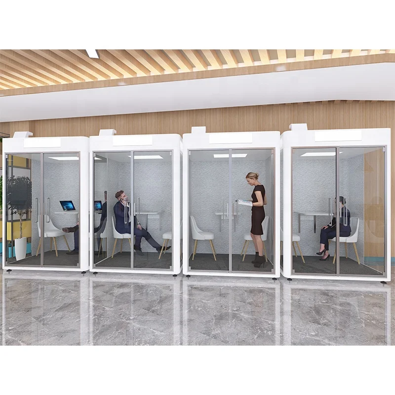 2024 Outdoor Soundproof Indoor Mobile Pod Work Space Meet Booth Customized Service Sound Proof Work Pod