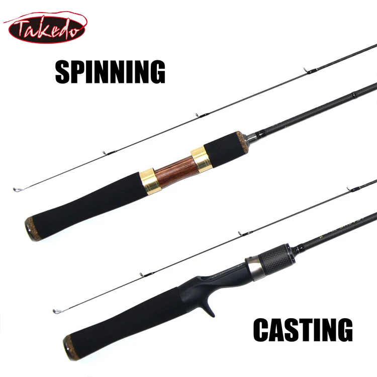 TAKEDO High carbon top quality  ultralight 1.80m ultra light spin ning 602 bass trout  fingerling small fry casting fishing rods