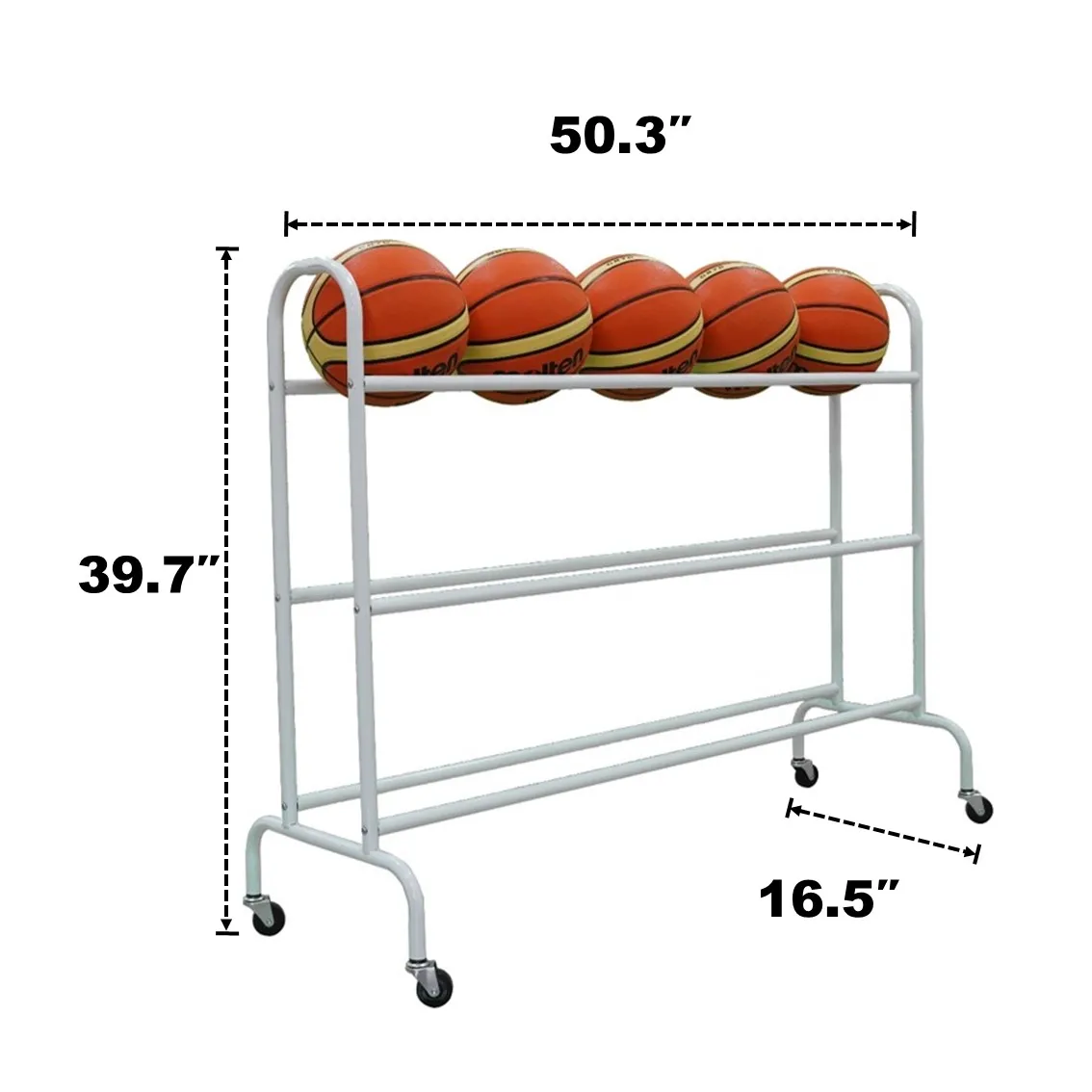 Fitness accessories display ball rack for gym