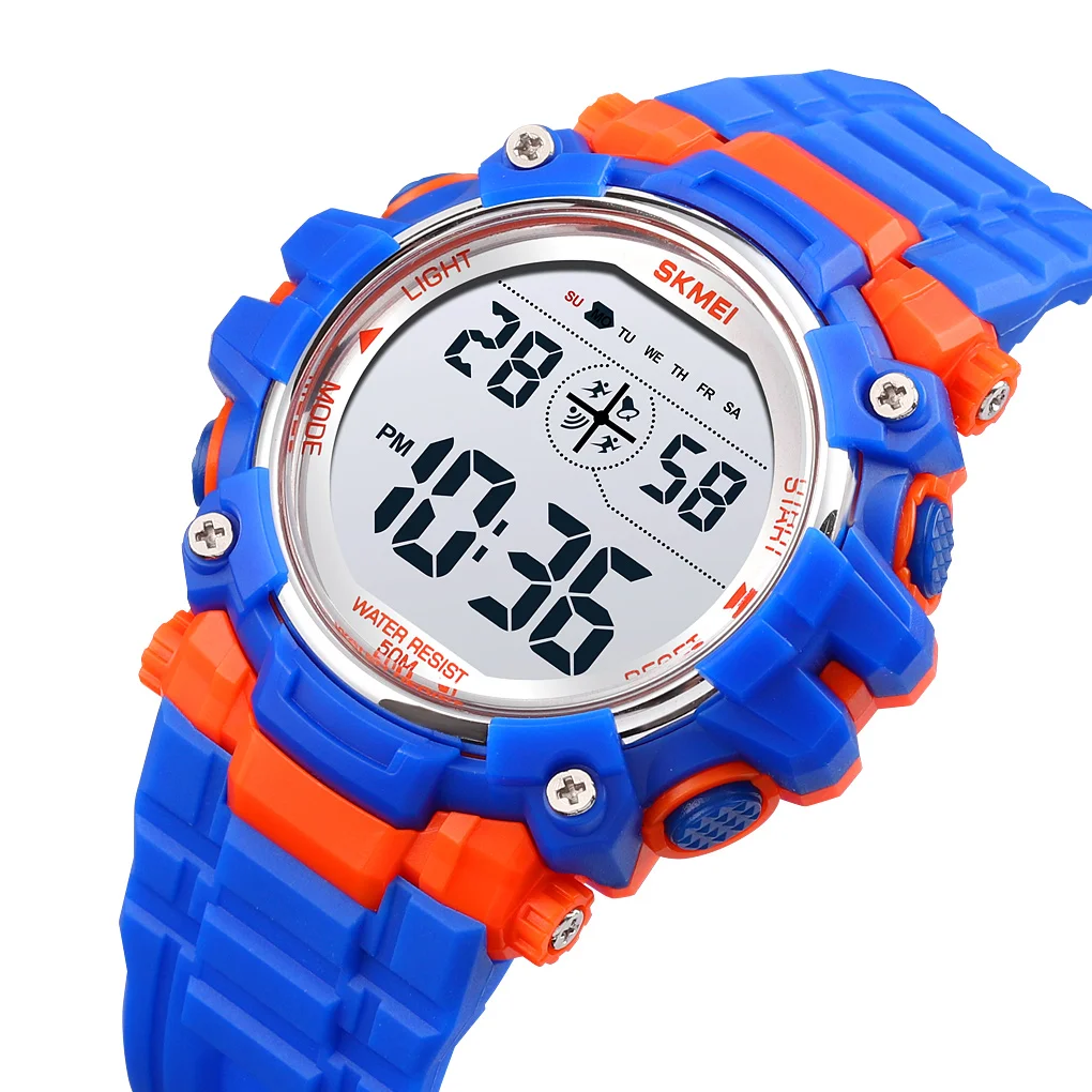 SKMEI 1616 High Quality Kid Watch Sports Alarm Dual Time 50m Waterproof Wholesales Price Watch