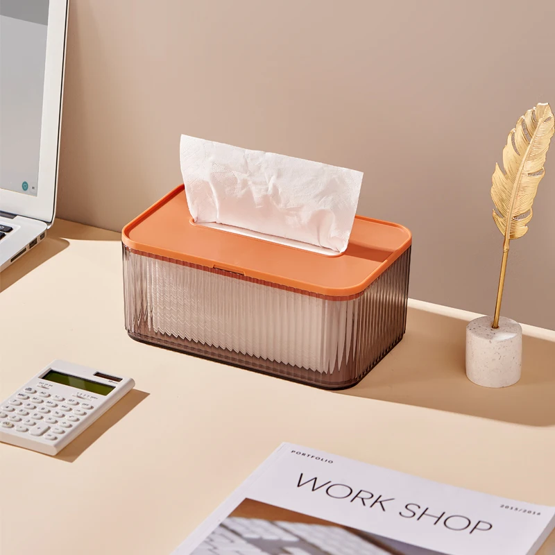 Nordic Style Simple Popular Home Living Room Use Plastic Custom Tissue Holder Tissue Box