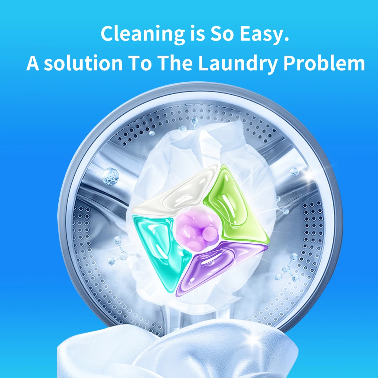 5-in-1 Tough Decontamination Eco-Friendly Disposable Laundry Liquid Capsule Gel Fragrance Enhancement Beads Apparel Laundry Pods