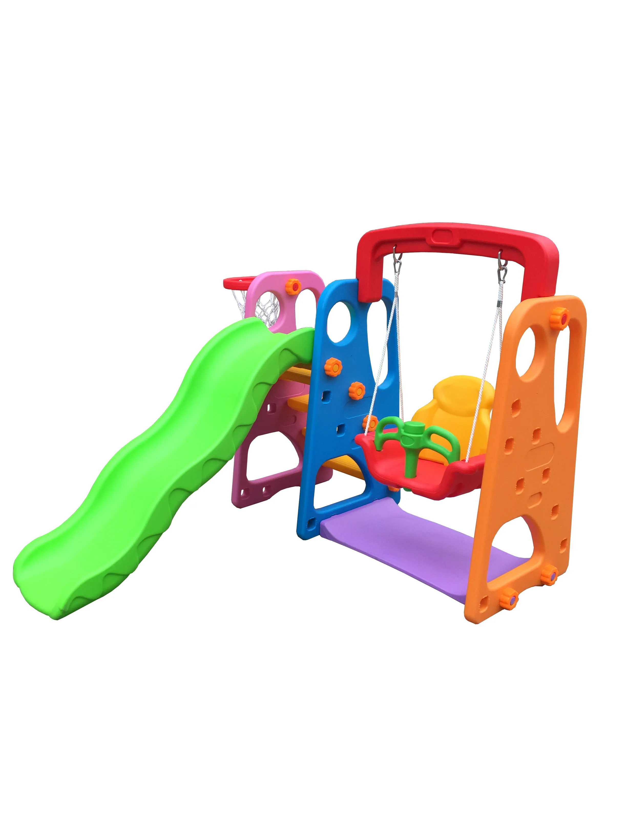 Plastic Indoor Slide with Basket for Kids