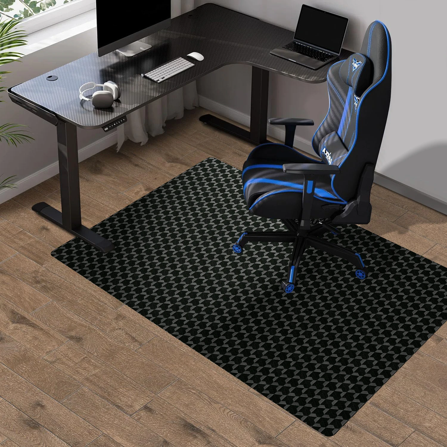 Gaming Chair Mat, Vinyl Gaming Chair Mat for Hard Surface, Multi-Purpose Hard Floor Protector Desk Chair Mat